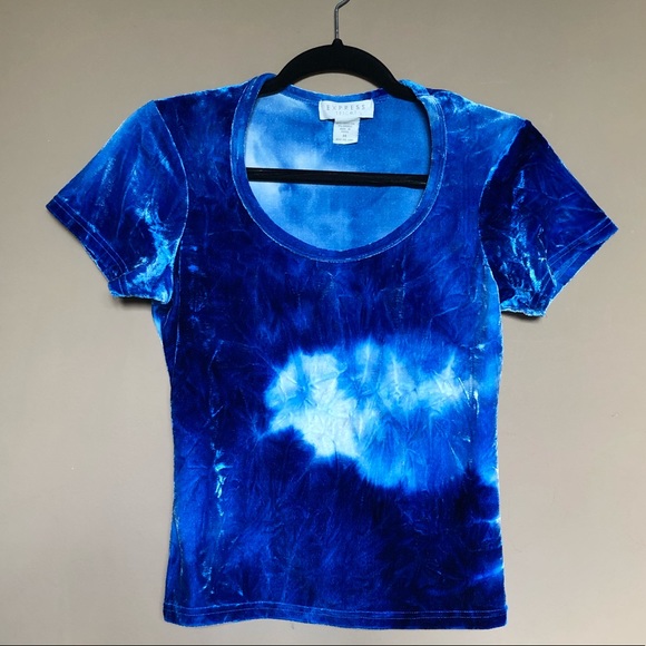 Express Tops - Vintage Express Velvet Tie Dye Shirt